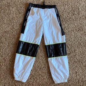 Fashion Nova Black and White Track Pants